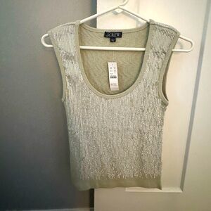 JCrew Vintage Sequins Top Sz S